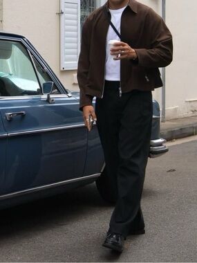 Men’s vintage black relaxed leg pants